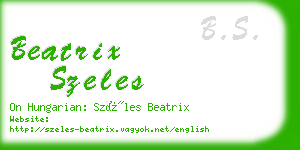 beatrix szeles business card